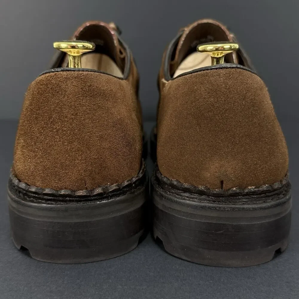 Anthony Veer Wright Men’s 9.5 Brown Suede Moc Toe Lace Up Dress Shoes